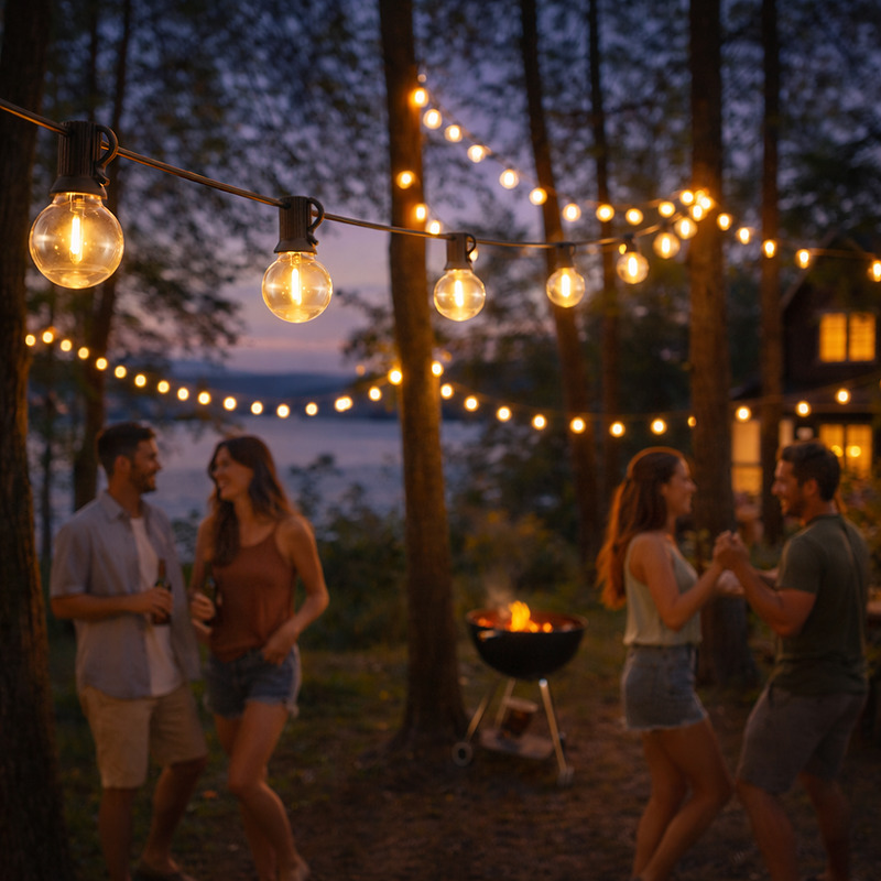 Forever Light Solar LED String Lights SUNARI FLS-180 8.5m 10+1 clear bulbs 1800mAh + RC - Billede 3