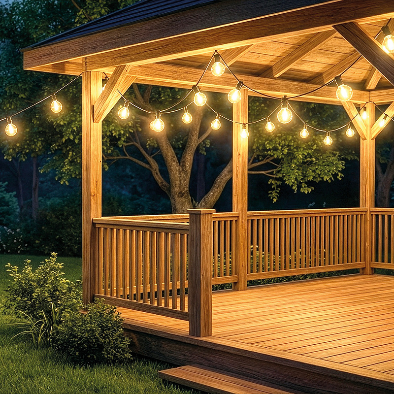 Forever Light Solar LED String Lights SUNARI FLS-180 8.5m 10+1 clear bulbs 1800mAh + RC - Billede 4
