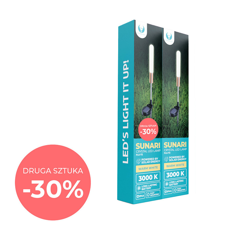 Bundle Forever Light Solar LED Lamp SUNARI FLS-72 Crystal lamp round 3000K 600mAh 0,72Wh Ni-MH x2 - Billede 5