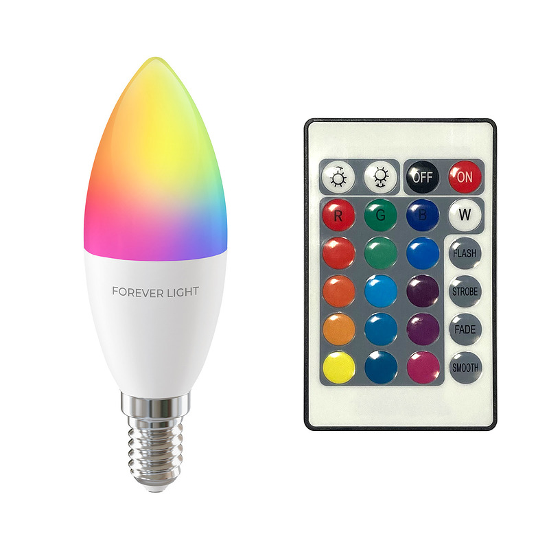 Forever Light LED Bulb RGB E14 C37 5W 500lm 4000K class F