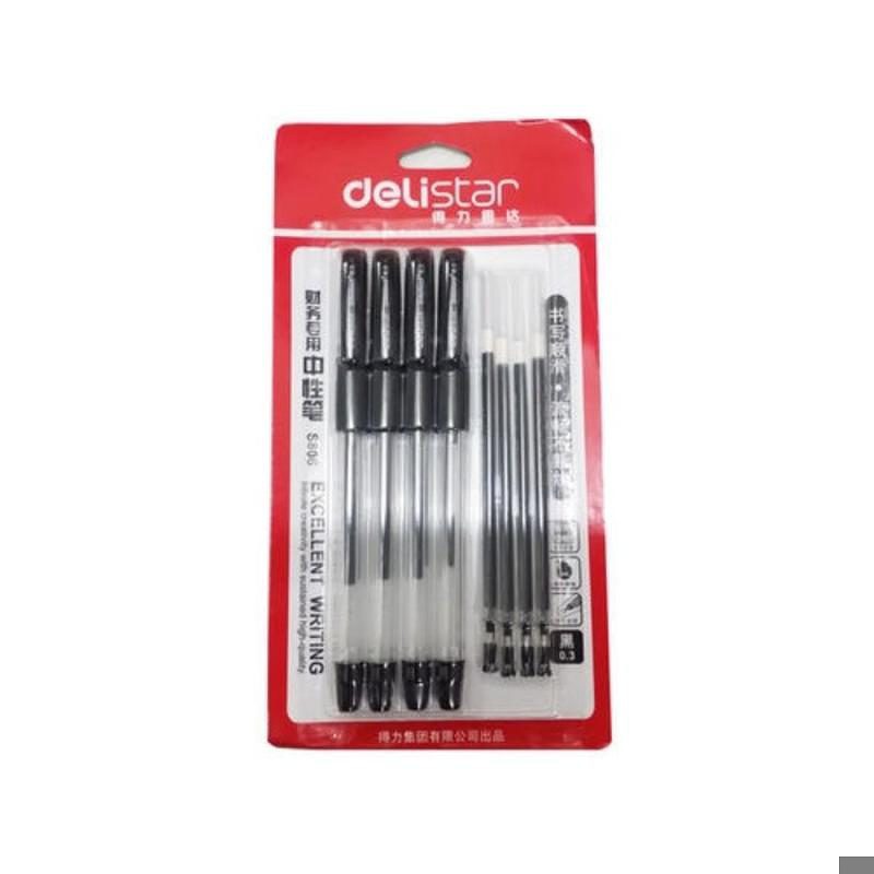 Gel pen Sort 0,3mm m refill