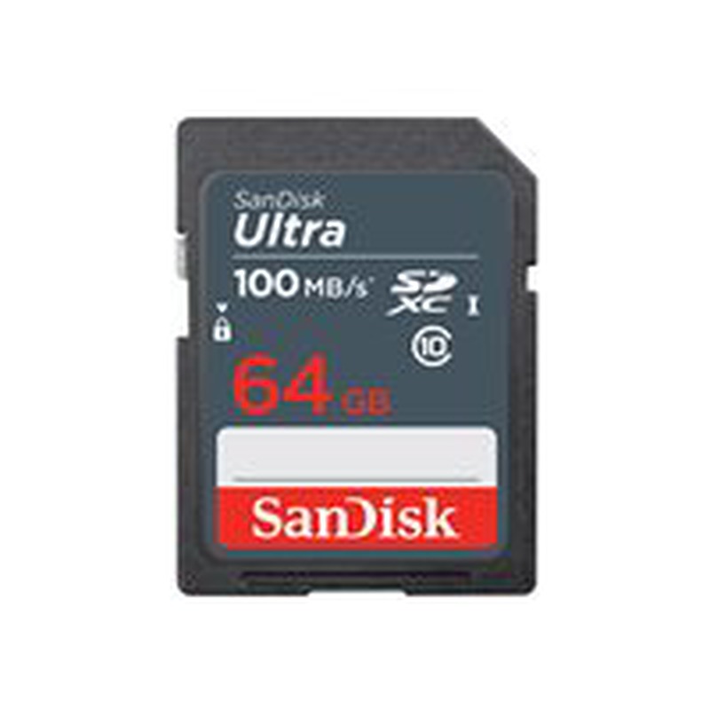SanDisk SD card SDSDUNR-064G-GN3IN / Ultra 64GB Grey, red
