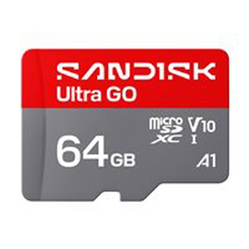 SanDisk Micro SD card SDSQUGN-064G-GN6MN / Ultra GO 64GB Grey, red