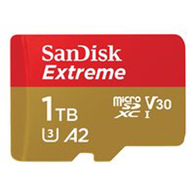 SanDisk Micro SD-Karte SDSQXAV-1T00-GN6MA / Extreme 1TB V30 S Rot und Gold