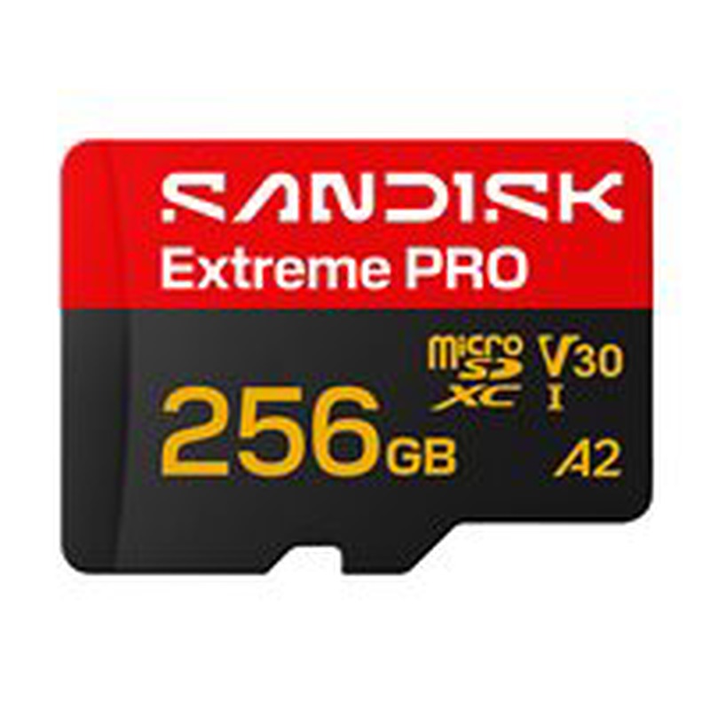 SanDisk Micro SD card SDSQXCJ-256G-GS6MA / Extreme PRO 256GB Black, red