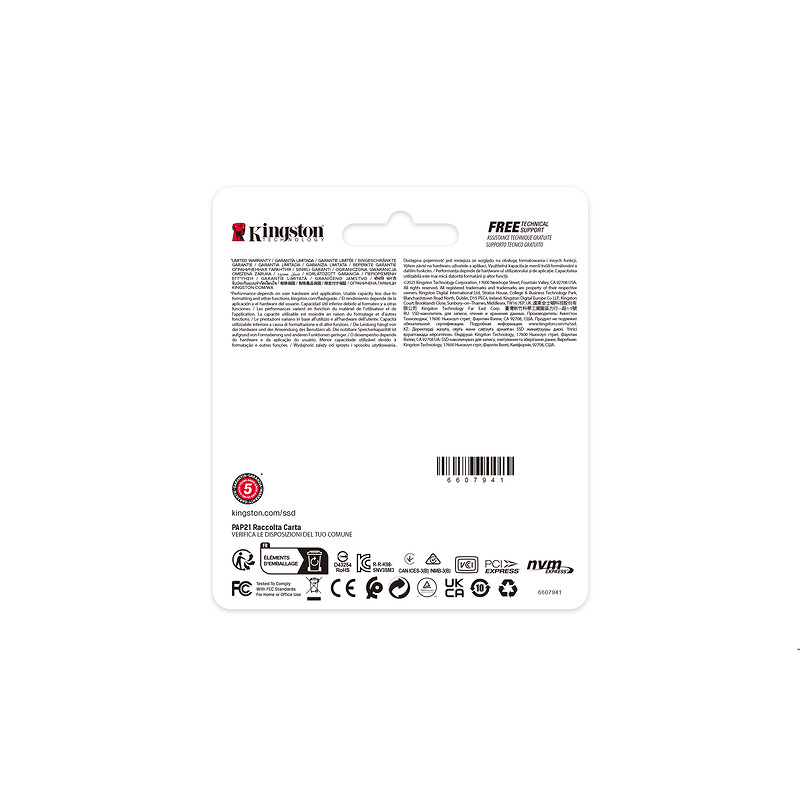 Kingston Technology 1000G NV3 M.2 2230 NVMe SSD - Billede 4