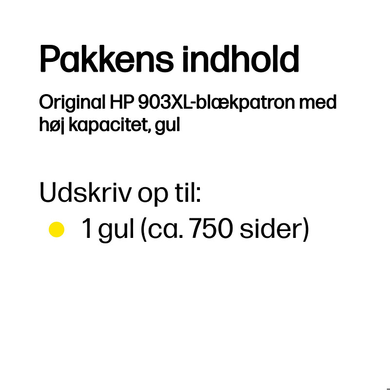 INK CARTRIDGE HP 903XL Y - Billede 3