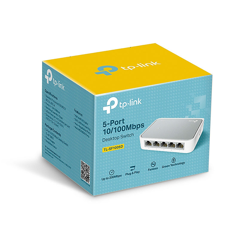 TP-Link TL-SF1005D Administreret Fast Ethernet (10/100) Hvid - Billede 3