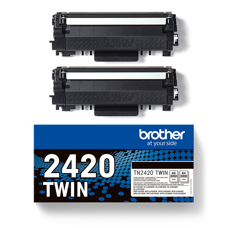 Brother TN-2420TWIN tonerpatron 2 stk Original - Billede 3