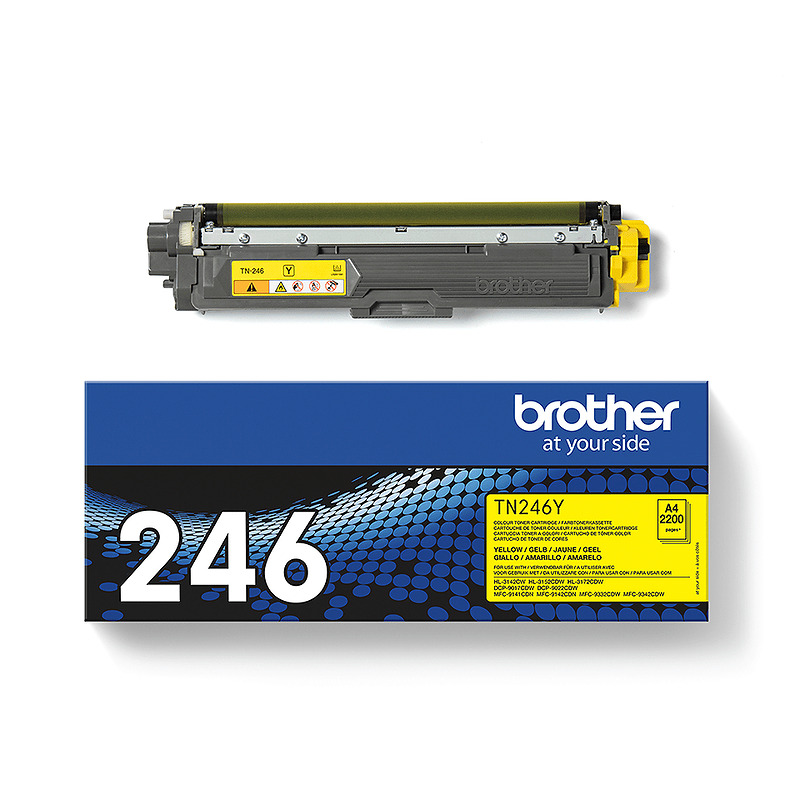 Brother TN-246Y tonerpatron 1 stk Original Gul - Billede 3