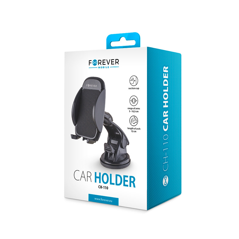 Forever car holder for windshield CH-110 black - Billede 3