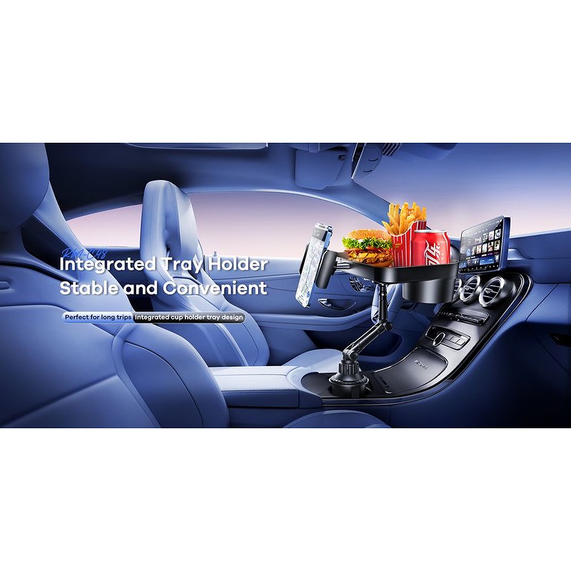 REMAX CAR HOLDER RM-C48 WITH CUP HOLDER BLACK - Billede 2