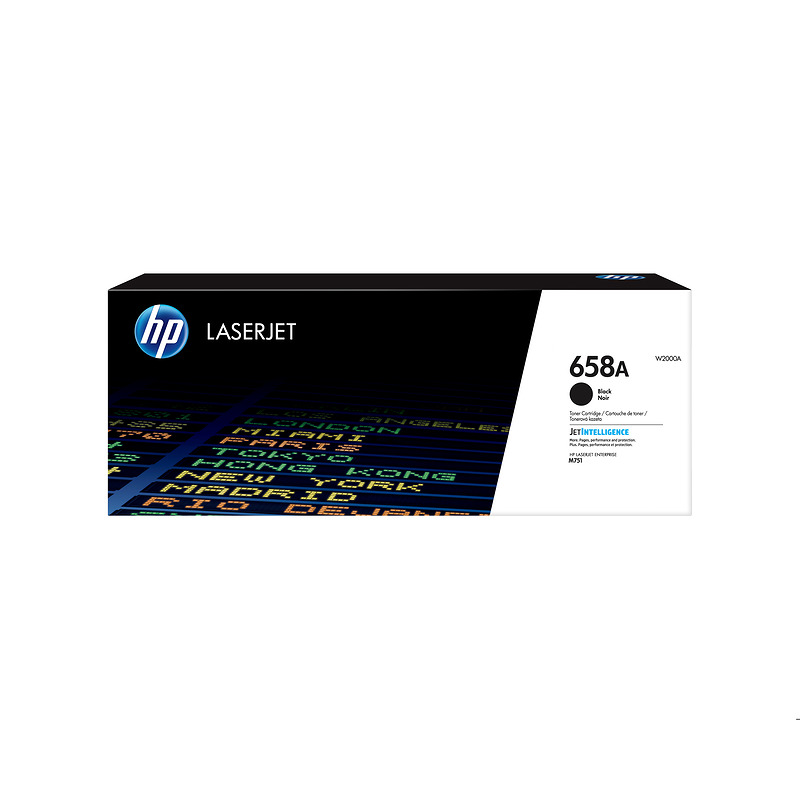 HP Original 658A LaserJet-tonerpatron, sort