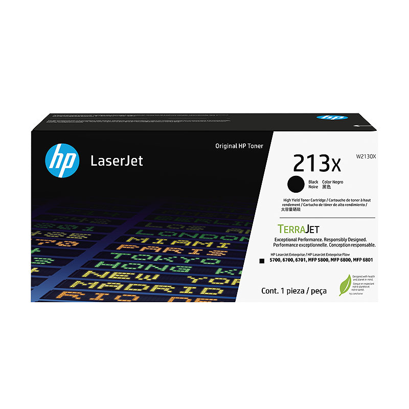 HP 213X original LaserJet-tonerpatron med høj kapacitet, sort