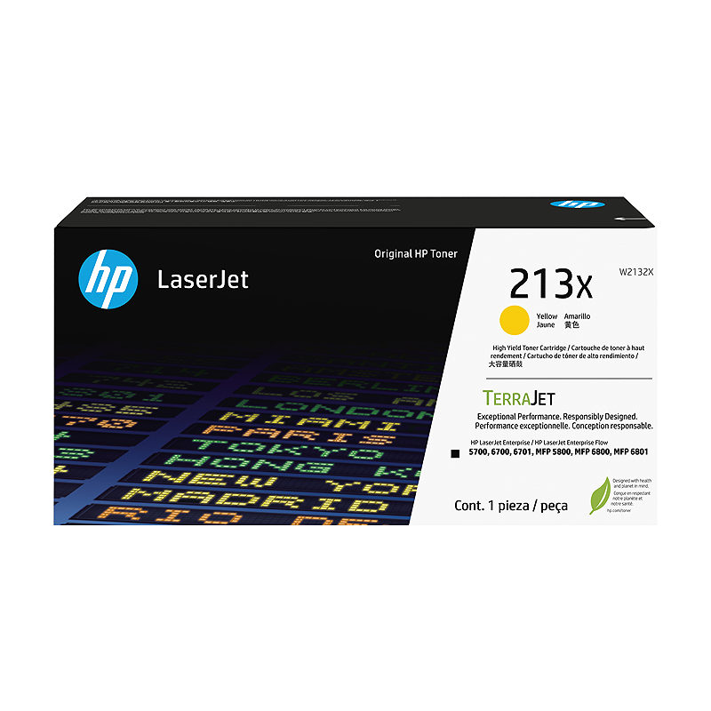 HP 213X original LaserJet-tonerpatron med høj kapacitet, gul
