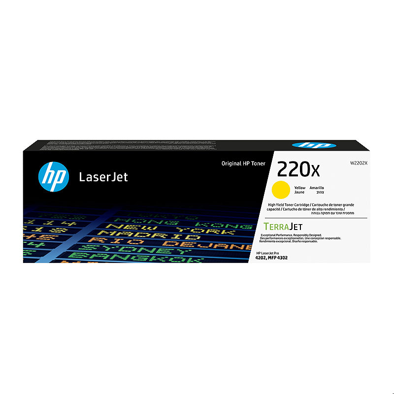 HP 220X original LaserJet-tonerpatron, gul