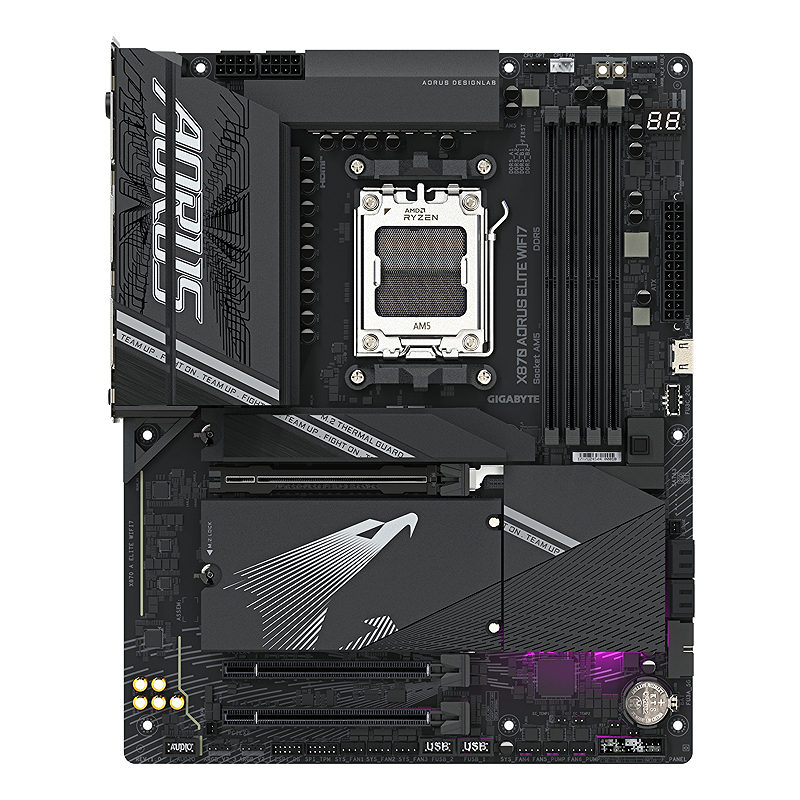 GIGABYTE X870 AORUS ELITE WIFI7 AMD X870 Sokkel AM5 ATX - Billede 2