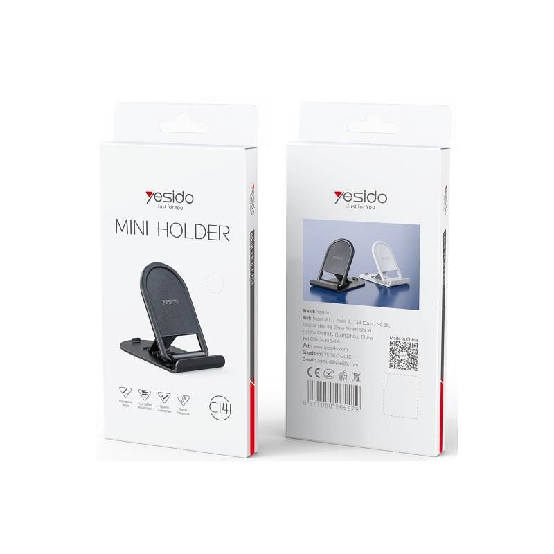 YESIDO FOLDING/UNIVERSAL HOLDER C141 BLACK - Billede 2