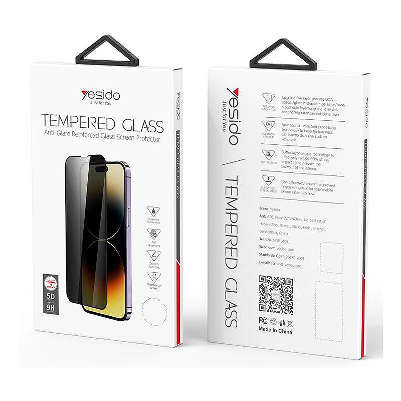 YESIDO  PRIVACY GLASS for IPHONE 15 PRO TG02