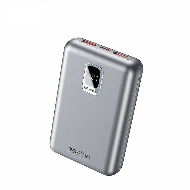 yesido Powerbank YP47 20 000 mAh 22.5W  + PD 20W led silver