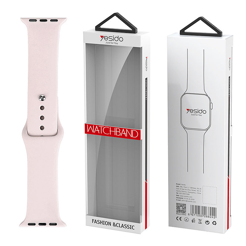 YESIDO WB44 SILICONE STRAP FOR iWATCH L 38/40/41 (97+132) #17 SILT