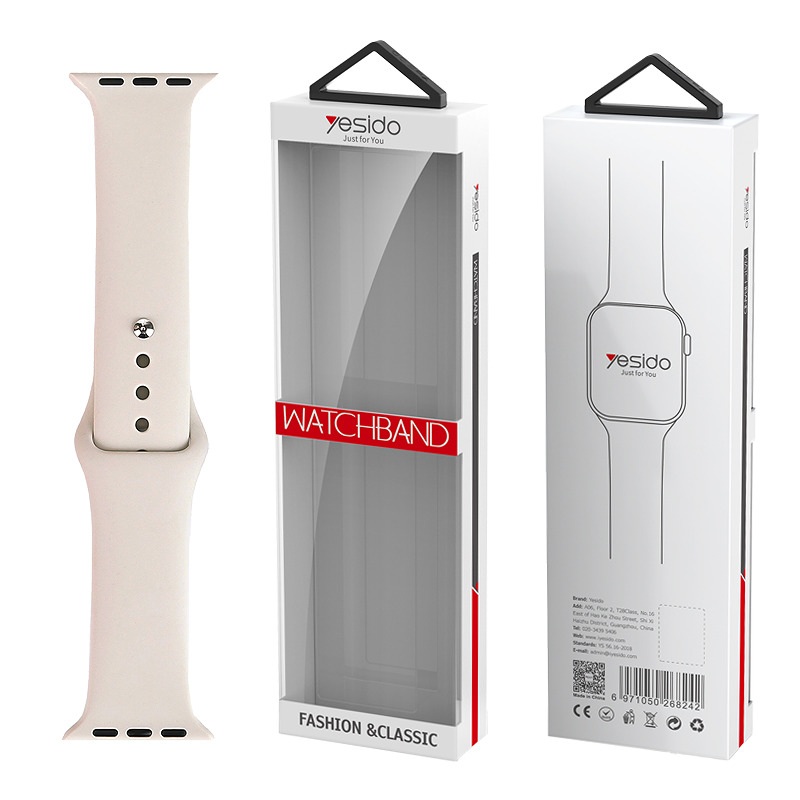 YESIDO WB44 SILICONE STRAP FOR iWATCH S 42/44/45 (97+118) #45 STARLIGHT