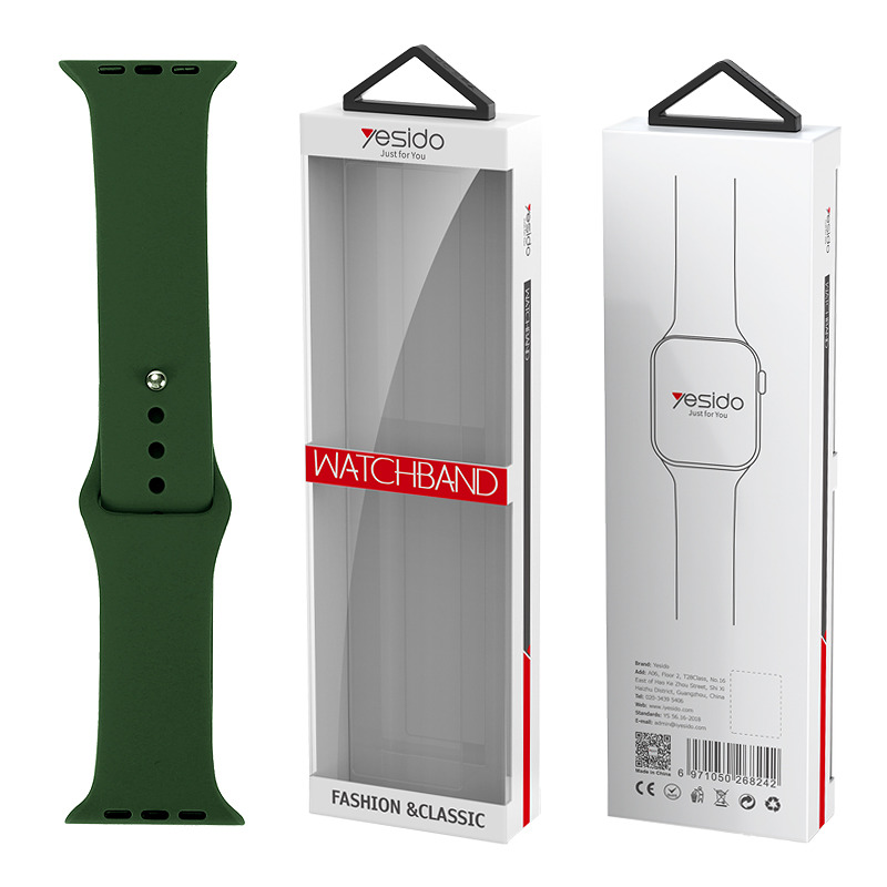 YESIDO WB44 SILICONE STRAP FOR iWATCH S 42/44/45 (97+118) #43 ALFALFA