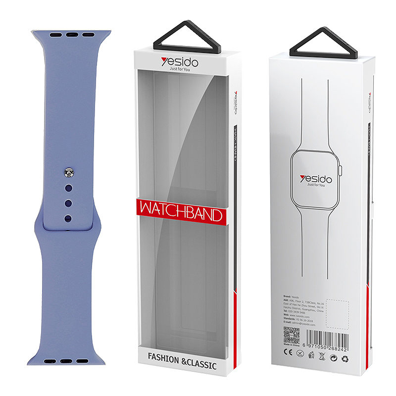 YESIDO WB44 SILICONE STRAP FOR iWATCH L 42/44/45 (97+140) #49 FEN LAN