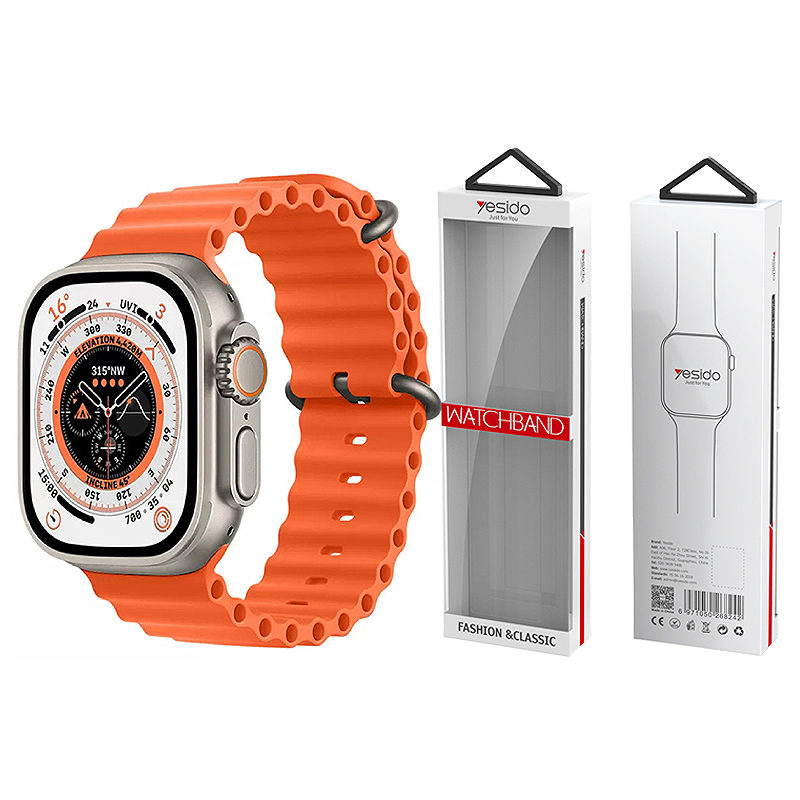 YESIDO WB21 SILICONE STRAP for APPLE WATCH 38/40/41 ORANGE