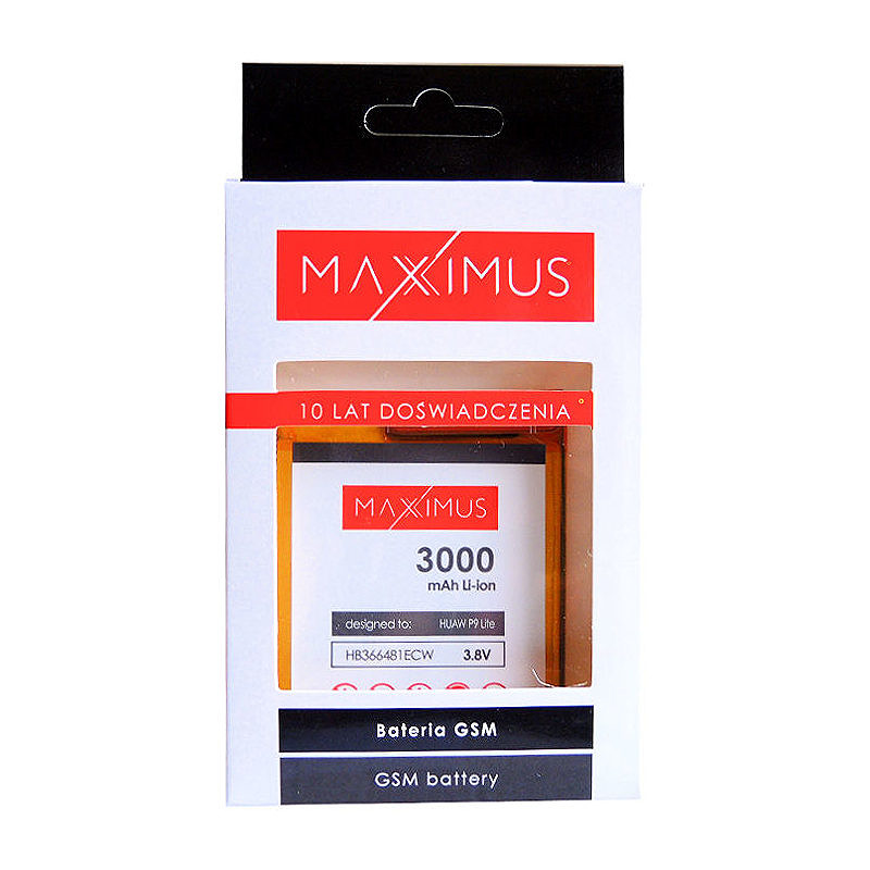 BATTERY MAXXIMUS HUAWEI P9 Lite 3000mAh HB366481ECW - Billede 4